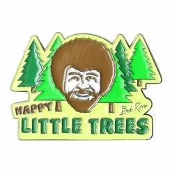 Hot Properties Bob Ross Happy Little Trees Enamel Pin