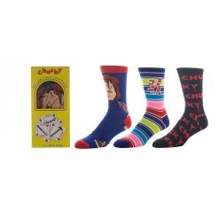 BioWorld Chucky 3 Pack Crew Socks From Child's Play